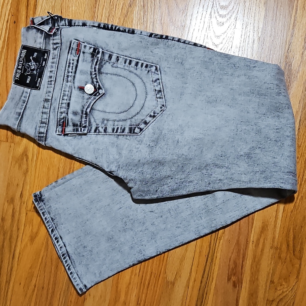 True Religion  Ricky Flap Grey Jeans